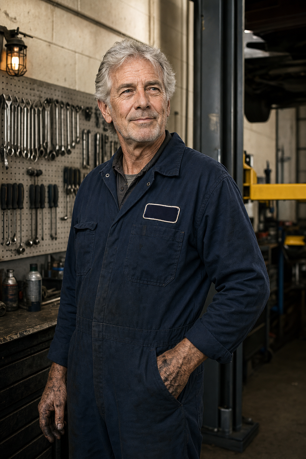 Frank Whitfield, Owner. Third-generation mechanic.